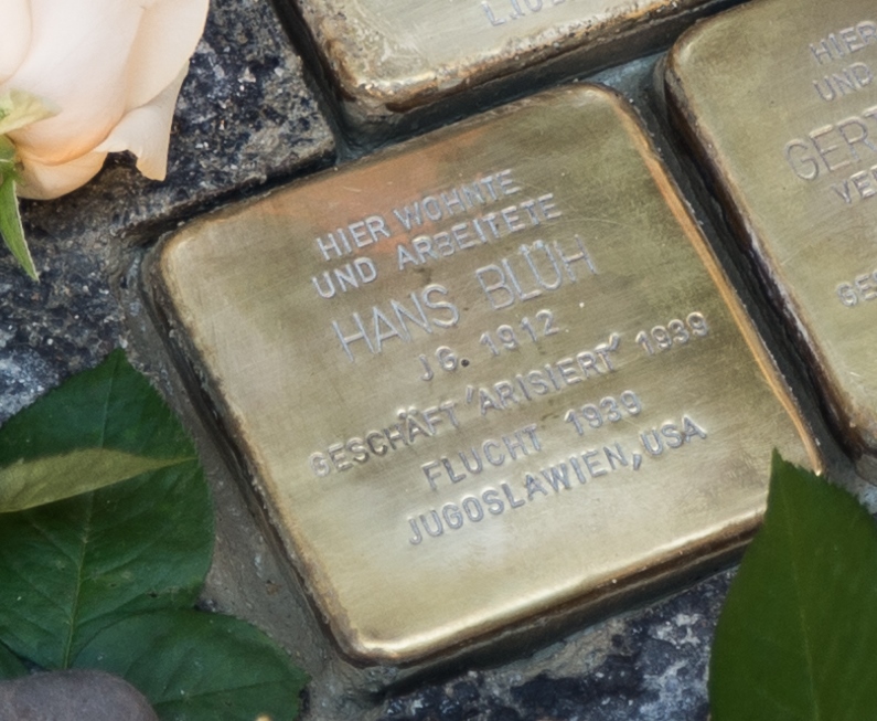 Stolperstein Hans Blüh Foto: Alexander Danner